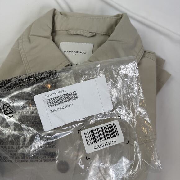 2025 BANANA REPUBLIC Wmn L Classic Twill 4 Pocket Utility Button Jacket Twill - Picture 16 of 16